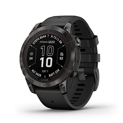 Afbeelding van Garmin fēnix 7 Pro Sapphire Solar, Multisport GPS Smartwatch, ingebouwde zaklamp, opladen op zonne energie, zwart