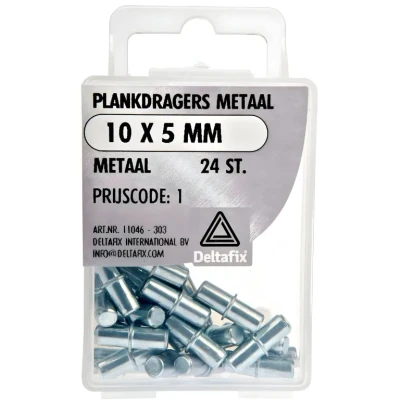 Afbeelding van Deltafix Plankdragers Recht 10x5mm Metaal 24 Stuks