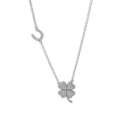 Afbeelding van Orphelia ZK 7364 Ketting Lucky Zilver 925 Zirkonia 42 cm