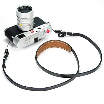 Afbeelding van CANPIS Echt lederen camerariem snelsluiting, CP005 vintage camera schouderriem hals riem voor Nikon Canon Sony Pentax Leica Olympus Fuji Alle DSLR (zwart bruin)