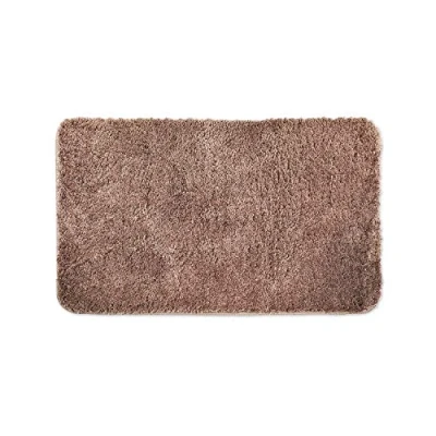 Afbeelding van Badkamer Tapijt Bruin Badmat kan gecombineerd worden tot een set Antislip &amp; Maschinewasbaar Toiletmat 50 x 80 cm