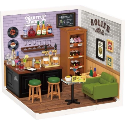 Afbeelding van Robotime DIY Super Store Leisurely Cheers Bar DW012 Miniatuur Poppenhuis Bouwpakket