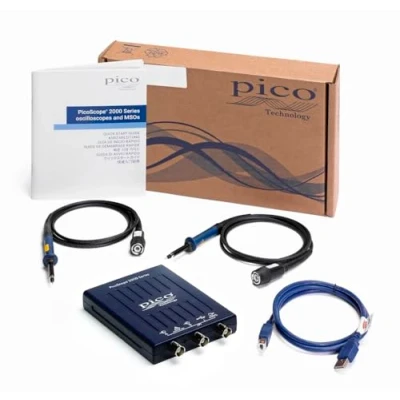 Afbeelding van PicoScope 2204A 2 kanaals USB digitale oscilloscoop draagbare 10 MHz met sondes, PC gebaseerde