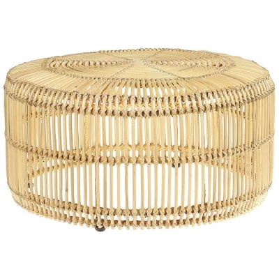 Afbeelding van Beliani Salontafel LIMNI Beige rotan