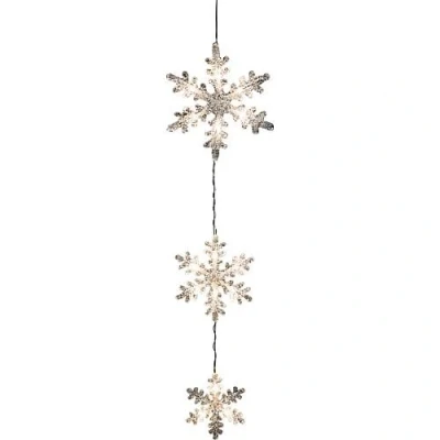Afbeelding van Sneeuwvlok met verlichting Konstsmide (LED, Batterijen, Timer, Binnen/Buiten, 3 stuks)