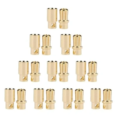 Afbeelding van LinsyRC 20 paar Vergulde 2.0MM 3.0MM 3.5MM 4.0MM 5.0MM 5.5MM 6.0MM 6.5MM 8.0MM Banaanstekker Bullet Mannelijke en Vrouwelijke Connector Adapter voor RC Lipo Batterij ESC Motoren (10 8.0MM)