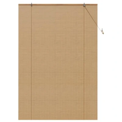 Afbeelding van vidaXL met gordijnen Lichtbruin 150 x 220 cm Bamboe