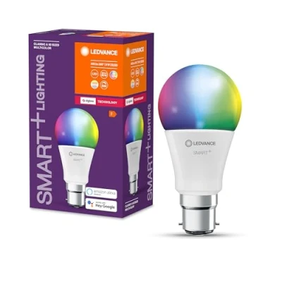 Afbeelding van LEDVANCE Smart+ Lampe mit ZigBee Technologie, 9W, A60, matt, Sockel B22D, Lichtfarbe RGBW einstellbar, 806lm, 1er Pack
