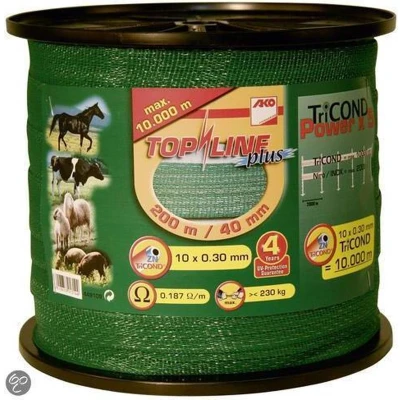 Afbeelding van Ako Lint Topline Plus 40mm x 200m Groen