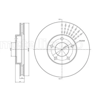 Afbeelding van Remschijf METELLI 23 1036C