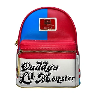 Afbeelding van Loungefly Suicide Squad Harley Quinn Cosplay Womens dubbele riem schoudertas portemonnee, Wit, Medium