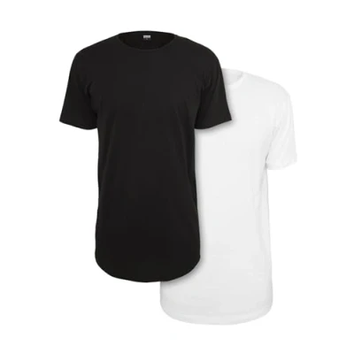Afbeelding van Urban Classics Prepack Shaped 2PACK Tshirt basic, Heren, Maat: Small, Black white