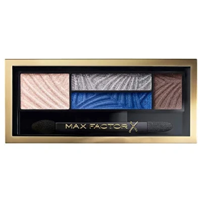Afbeelding van Max Factor Smokey Eye Drama Kit Azure Allure 06 Oogschaduw palet met 4 neutrale en blauwe tinten matte glinsterende afwerking, flatteert bruine ogen