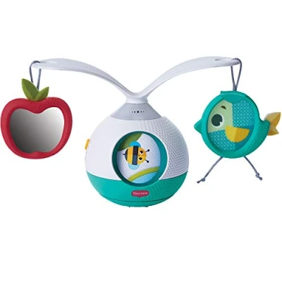 Afbeelding van Tiny Love 2 in 1 Tummy Time Musical Mobile, 360 Draaiende Muziekmobiel Baby met Licht, 0+ mnd, Draagbare Take Along Mobiel voor Kinderwagen, 3 Muziek en Geluidsstanden, Meadow Days
