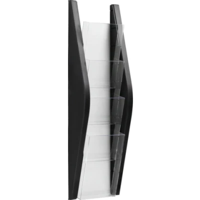 Afbeelding van helit H6270395 muurboogdisplay &quot;the arc&quot; 4 x 1/3 DIN A4 hoog, zwart