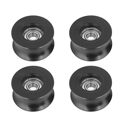 Afbeelding van 8x40x20.7mm U groef riemschijf, Jectse 4 stuks 0840UU type katrol geleidingswiel vormige kogellagergeleidingsrol
