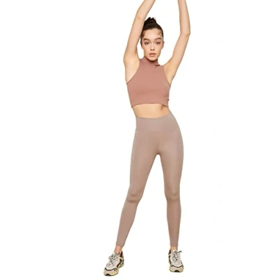 Afbeelding van Trendyol 7/8 maat Hoge taille Mager Mink Concentrator lange sportlegging TWOAW21TA0029
