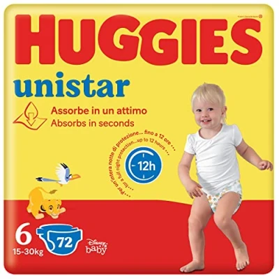 Afbeelding van Huggies Unistar luiers maat 6 (15 30 kg) 72 stuks