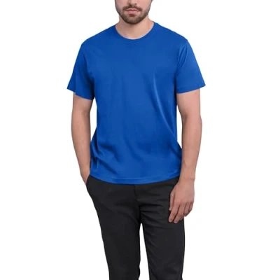 Afbeelding van Herenshirt &#039;Heavy Luxury Roundneck Tee&#039; met korte mouwen Royal Blue L