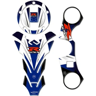 Afbeelding van labelbike Kit met 3D Hars Stickers Decoraties en motorBeschermingen compatibel Suzuki GSX R 600 750 van 2006 tot 2016