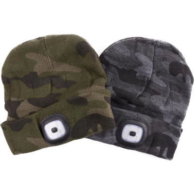 Afbeelding van LED Beanie Muts Camouflage One Size Groen