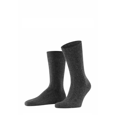 Afbeelding van Falke heren Lhasa Rib sokken in kasjmierblend de kleur Antraciet, maat: 43/46