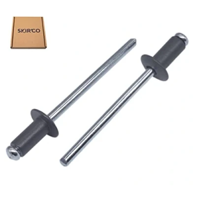 Afbeelding van SKIR&#039;CO (Pack van 100 stuks) Geschilderde blinde klinknagels 4,0 x 8 mm, koepelkop, DIN 7337, aluminium klinknagel, pop (100, antraciet grijs RAL 7016)