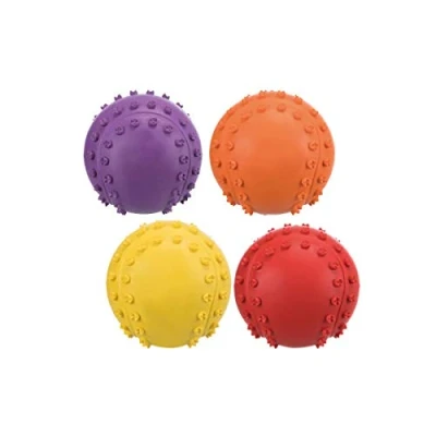 Afbeelding van Trixie Speelbal Natuurrubber Assorti 6 CM 4 ST