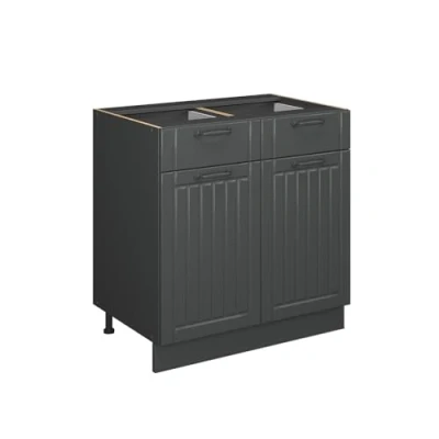 Afbeelding van Vicco Onderkast keuken, Fame Line, donkergrijs, 80 cm, zonder werkblad