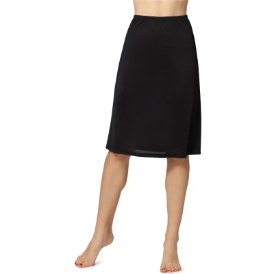 Afbeelding van Bellivalini BLV ME 4141 Dames Onderrok lang elastisch licht Viscose Zwart XXL