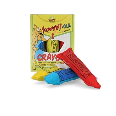 Afbeelding van Yeowww! ola Crayon 3 pk Speelgoed voor katten Kattenspeelgoed Kattenspeeltjes