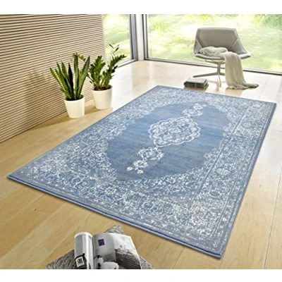 Afbeelding van Vloerkleed Méridional Licht 160x230cm Blauw Vintage 123vloerkleed.nl is de online webshop voor vloerkleden en woonaccessoires.