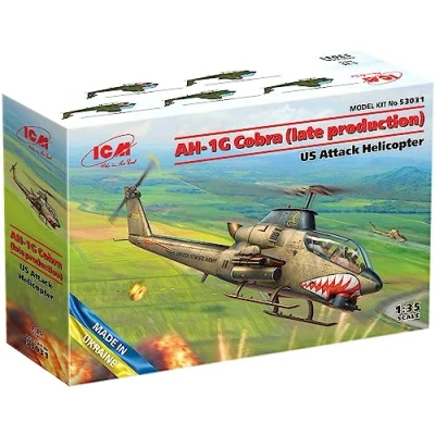 Afbeelding van 1:35 ICM 53031 AH 1G Cobra late production US Attack Helicopter Plastic Modelbouwpakket