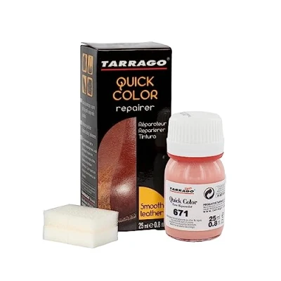 Afbeelding van Tarrago Quick Colour 25 ml Kleurvernieuwende kleurstof voor schoenen van glad leer en canvas Zalm (671)