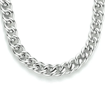 Afbeelding van zilver gerhodineerd collier gourmette 5,8 mm 45 cm met groot springslot 1338027