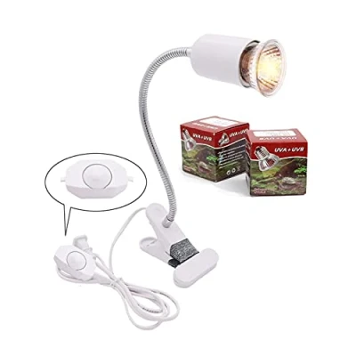 Afbeelding van verwarmingslamp voor schildpad, aquarium, reptielen, E27, UVA + UVB, hotspot 50 W (wit)