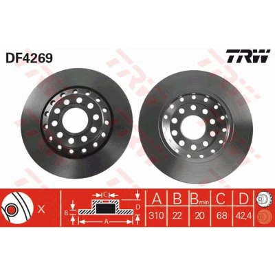 Afbeelding van Trw Remschijf DF4269