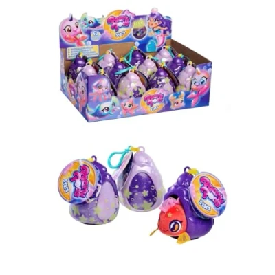Afbeelding van Simba 105952650 Pearly Pods Glow in The Dark, 12 voudig gesorteerd, er wordt slechts één artikel geleverd, pluche figuren met lichteffect, 8 cm, zeldzame zeemeermin parel, schelp hanger, vanaf