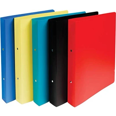 Afbeelding van Exacompta ringmap ondoorschijnend, ft A4 maxi, PP, 2 ringen van 3 cm, 5 geassorteerde kleuren 20 stuks