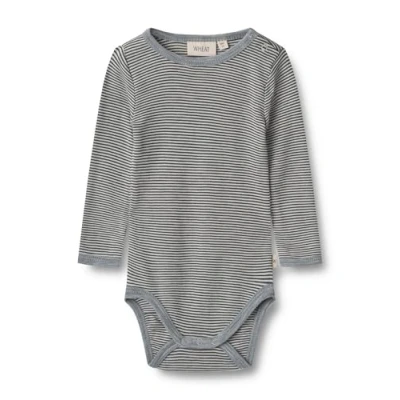 Afbeelding van Wheat Lucca Unisex Merino wol body lange mouwen Oeko Tex