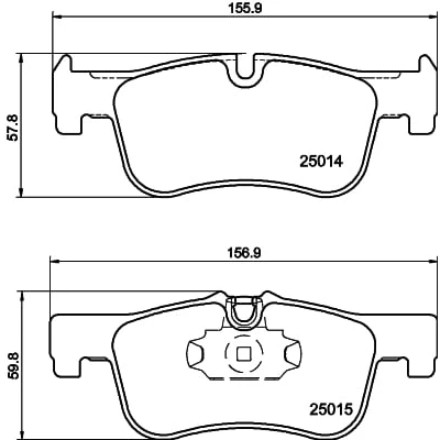 Afbeelding van Remblokkenset, schijfrem HELLA PAGID 8DB 355 020 201