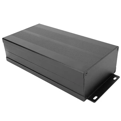 Afbeelding van Elektronische behuizing DIY printplaat Project Junction box Aluminium Koelbehuizing Gesplitst type 55 X 106 200 mm ((Zandzwart met buigplaat))