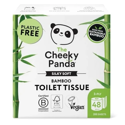 Afbeelding van The Cheeky Panda Bamboe Toiletpapier 48 Rollen x 200 Vellen 3 Laags Super Sterk Groothandel WC Papier