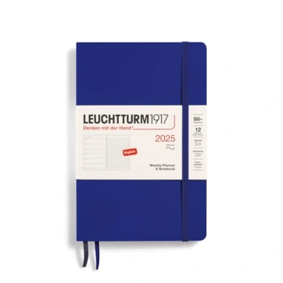 Afbeelding van Leuchtturm1917 Weekly Planner &amp; Notebook B6+ Paperback 12 maanden 2025 Softcover Ink