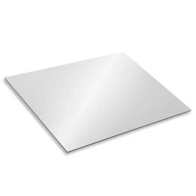 Afbeelding van Hin576 Aluminium composietplaat, zilver, afmetingen: 40 x 30 cm, 3 mm dik, voor modelbouw, beursbouw, bewegwijzering, doe het zelvers, zeefdruk en digitale druk, om te knutselen, blanco, zelf