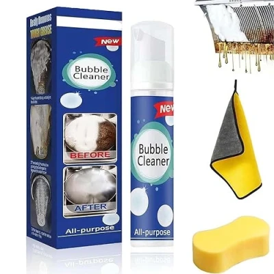 Afbeelding van Bubble Power Cleaner, Cleaner Foam Spray, All Purpose Rinse Cleaning Foam, Multi Powerful Stain Removal Kit, Stubborn Grease &amp; Grime Remover (1Pcs, 100ML)
