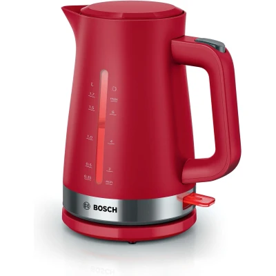 Afbeelding van Bosch TWK4M224, 1,7 l, 2400 W, Rood, Roestvrijstaal, Waterniveau indicator, Oververhittingsbeveiliging