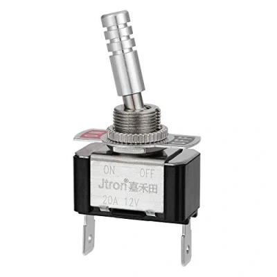 Afbeelding van Jtron tuimelschakelaar 12V 20A/24V 10A, 2P SPST ON OFF 2 polig Rocker Toggle Switch voor auto vrachtwagen