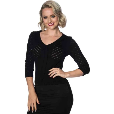 Afbeelding van Dancing Days CHARLIE CHEVRON Top XL Zwart
