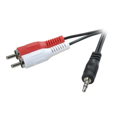 Afbeelding van Vivanco Audiokabel, 3,5 mm jack &lt; &gt; 2x cinch stekker, 5m